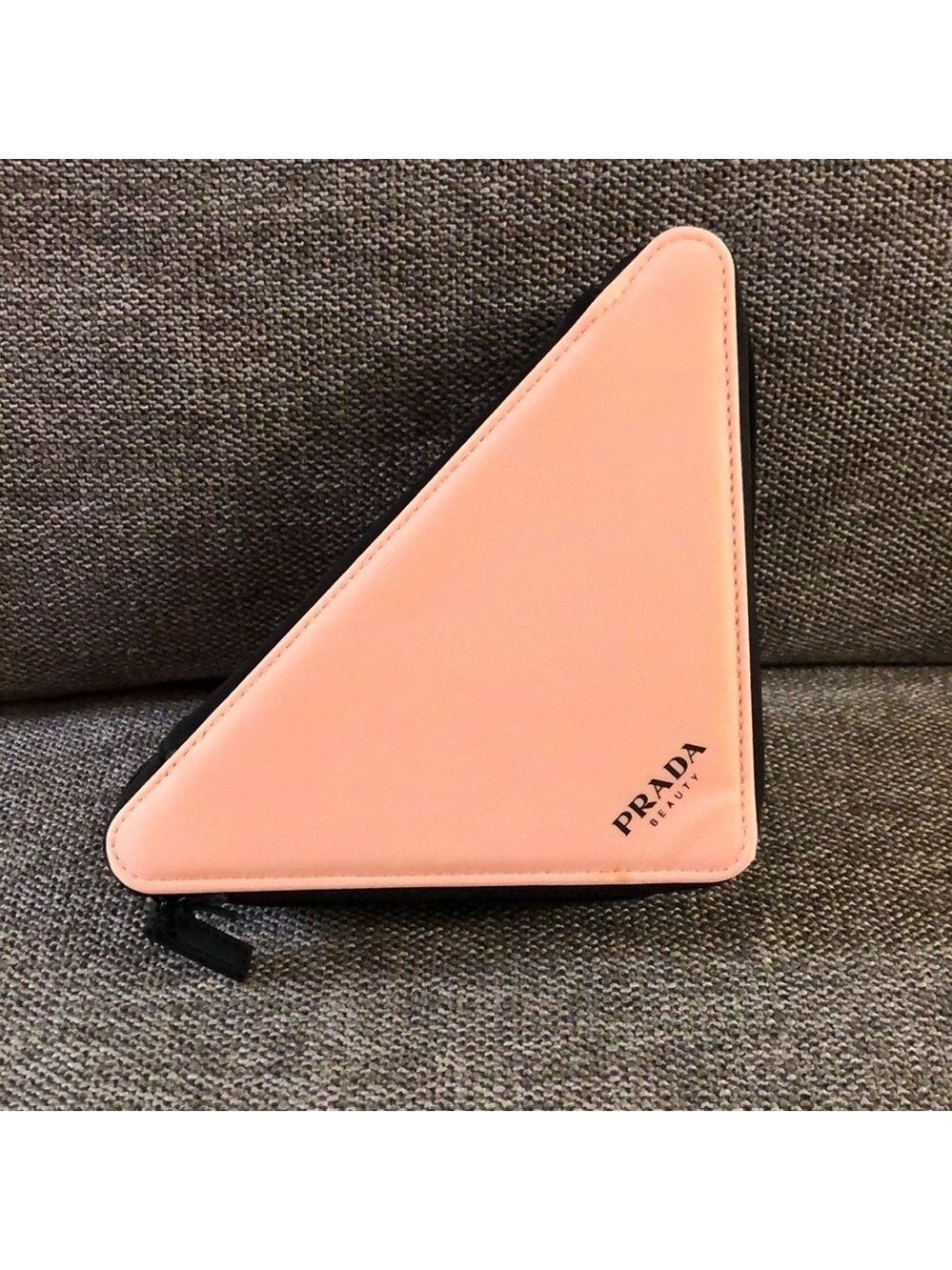 Prada Beauty Triangle Pouch Cosmetic Bag Authentic